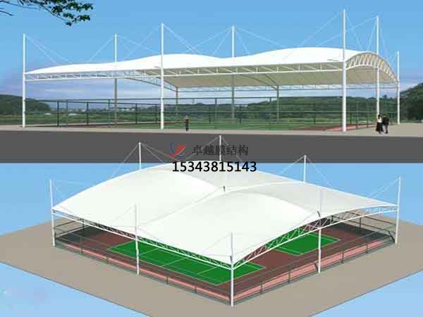 枣庄篮球场膜结构罩棚【设计施工】